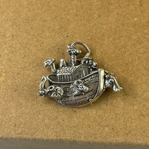 Noah's Ark Silver-Tone Charm Pendant